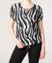T-Shirt mit Tunnelzug Zebradruck