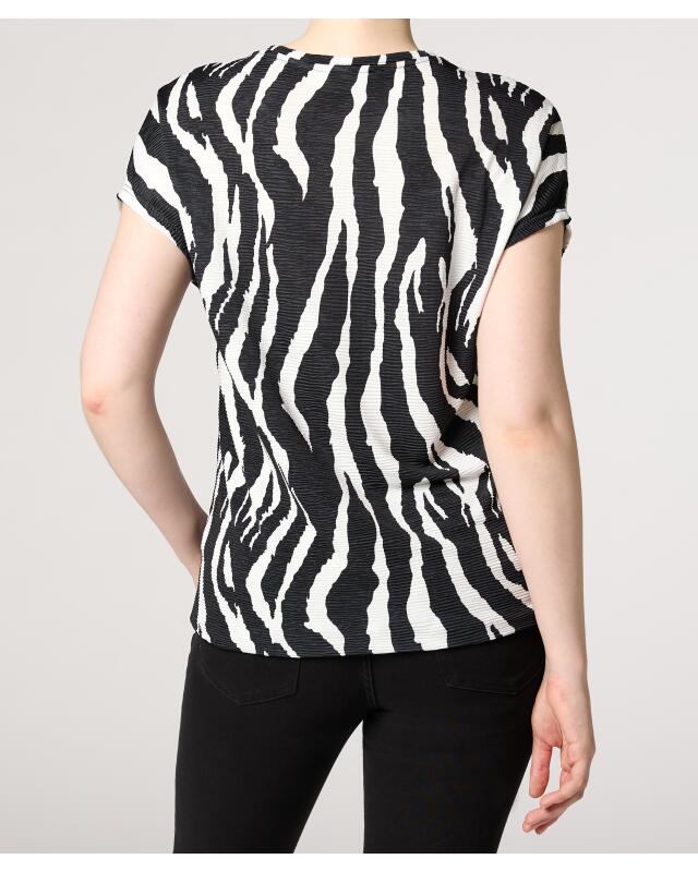 T-shirt à cordon de serrage femme, imprimé zèbre (KiK T-Shirt mit Tunnelzug (Zebradruck)) — KiK, produit allemand authentique au Maroc
