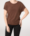 T-Shirt mit Tunnelzug braun
