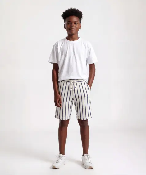 Gestreifte Baumwollshorts