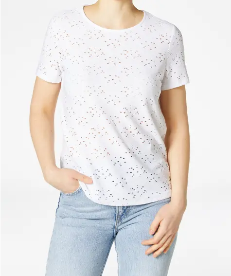 T-Shirt mit Lochmuster