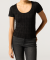 Strukturiertes T-Shirt schwarz