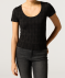 Strukturiertes T-Shirt schwarz