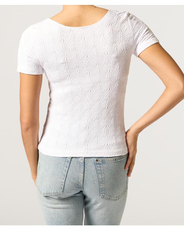 تيشيرت بنسيج محبب للنساء، أبيض (KiK Strukturiertes T-Shirt (weiß)) — KiK, منتج ألماني أصلي في المغرب