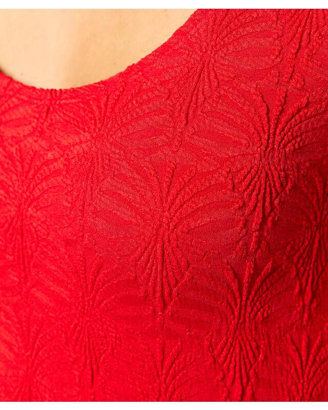 T-shirt texturé femme, rouge (KiK Strukturiertes T-Shirt (rot)) — KiK, produit allemand authentique au Maroc