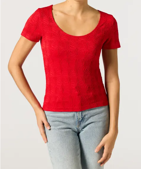 Strukturiertes T-Shirt