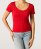 Strukturiertes T-Shirt rot