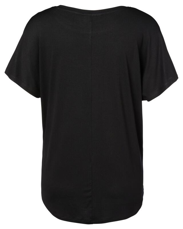 T-shirt à imprimé scintillant femme, noir imprimé (KiK T-Shirt mit Schimmer-Print (schwarz bedruckt)) — KiK, produit allemand authentique au Maroc