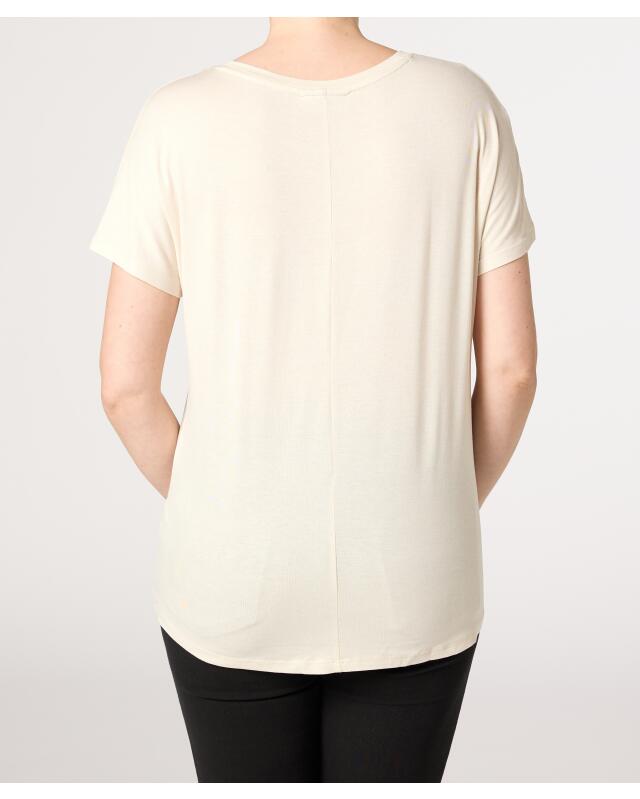 T-shirt à imprimé scintillant femme, beige (KiK T-Shirt mit Schimmer-Print (Beige)) — KiK, produit allemand authentique au Maroc