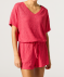 Strukturiertes Shirt pink