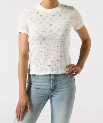 T-Shirt mit Lochmuster