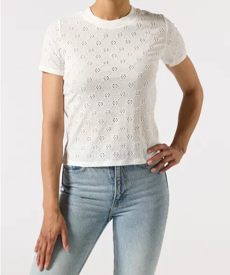 T-Shirt mit Lochmuster