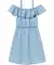 Kinder jurk zonder mouwen licht denimblauw