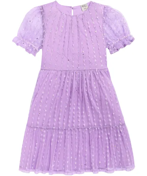 Kinder jurk met glitter en tule