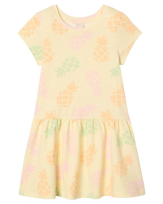 Robe à ananas fille, beige (KiK Kleid mit Ananas (Beige)) — KiK, produit allemand authentique au Maroc