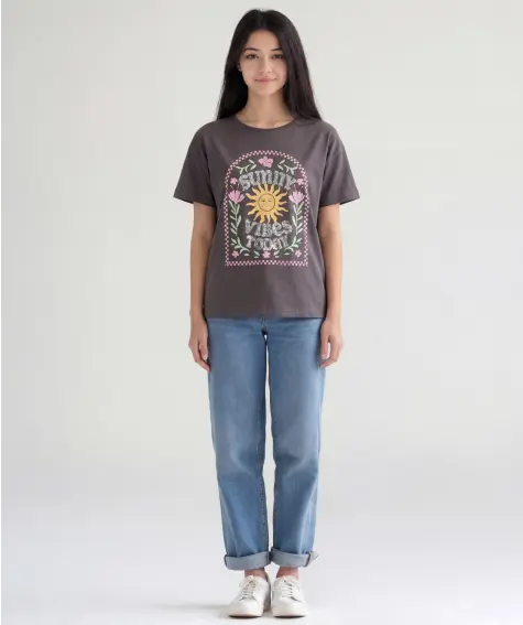 Oversize T-Shirt mit Pailletten