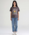 Oversize T-Shirt mit Pailletten dunkelgrau