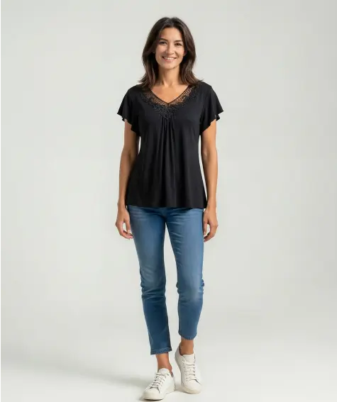 T-shirt met kant