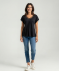 T-shirt met kant zwart