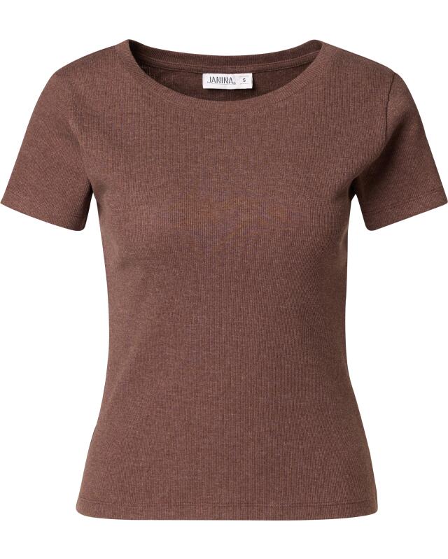 T-shirt basique femme, marron (KiK Basic T-Shirt (braun)) — KiK, produit allemand authentique au Maroc