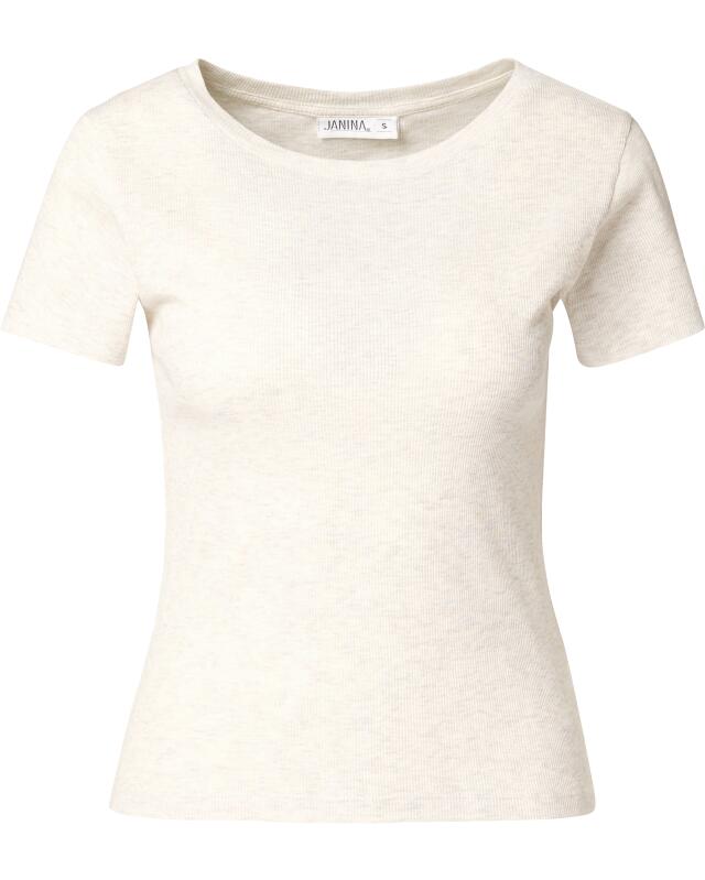 تيشيرت أساسي للنساء، بيج مبرقش (KiK Basic T-Shirt (Beige melange)) — KiK, منتج ألماني أصلي في المغرب