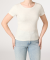 T-shirt basic beige gemeleerd