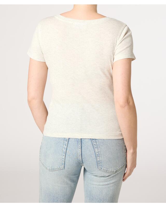 تيشيرت أساسي للنساء، بيج مبرقش (KiK Basic T-Shirt (Beige melange)) — KiK, منتج ألماني أصلي في المغرب