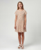Kleid mit Leomuster creme