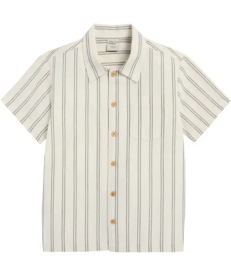 Gestreiftes Hemd in Leinenoptik