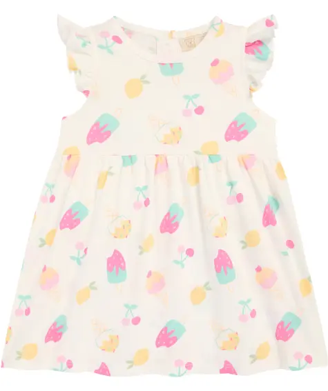 Kleid aus Baumwolle mit süßem Eisprint