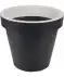 Bloempot rond antraciet