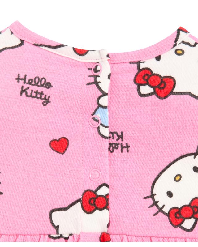 Dress with puff sleeves for baby girls, pink (KiK Kleid mit Puffärmeln (rosa)) — KiK, authentic German product in Morocco