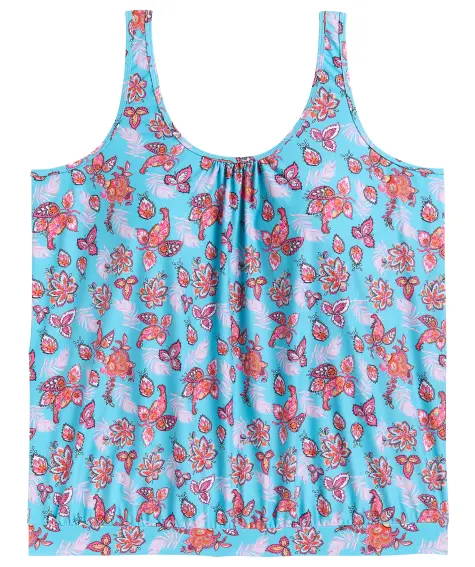 Türkisfarbenes Tankini-Oberteil