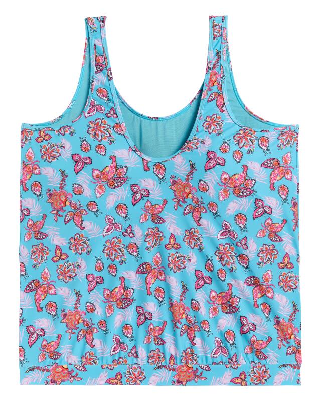 Tankini top for women, turquoise (KiK Türkisfarbenes Tankini-Oberteil (türkis)) — KiK, authentic German product in Morocco