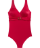 Badeanzug mit Schmuckring rot