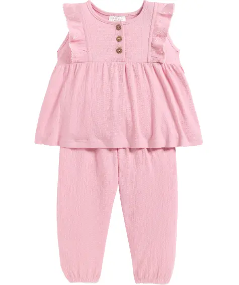 Blusentop + Hose in Rosa