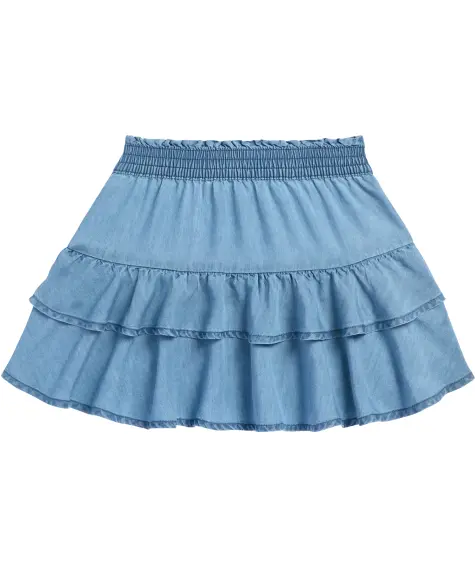 Stufenrock in Jeansoptik