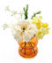 Kunst-Frühlingsblumen in Vase orange