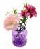 Kunst-Frühlingsblumen in Vase lila