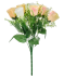Kunstblumenstrauß Rosen apricot/weiß