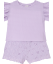 Roztomilý set tričko + šortky šeříková
