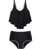 Tankini mit Volant schwarz