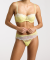 Balconette push-up bh + string geel