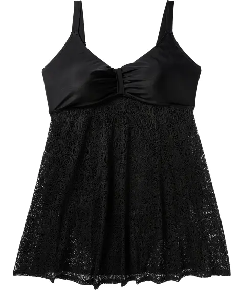 Badekleid mit Spitzenstoff