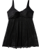 Badekleid mit Spitzenstoff schwarz