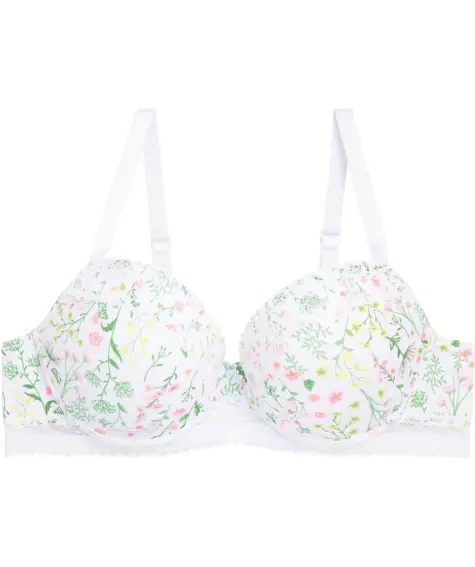 Push-up-BH mit floralem Muster