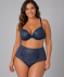 Glitzernder Bikini blau