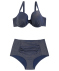 Glitzernder Bikini blau