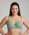 Gerippter Push-up-BH Khaki