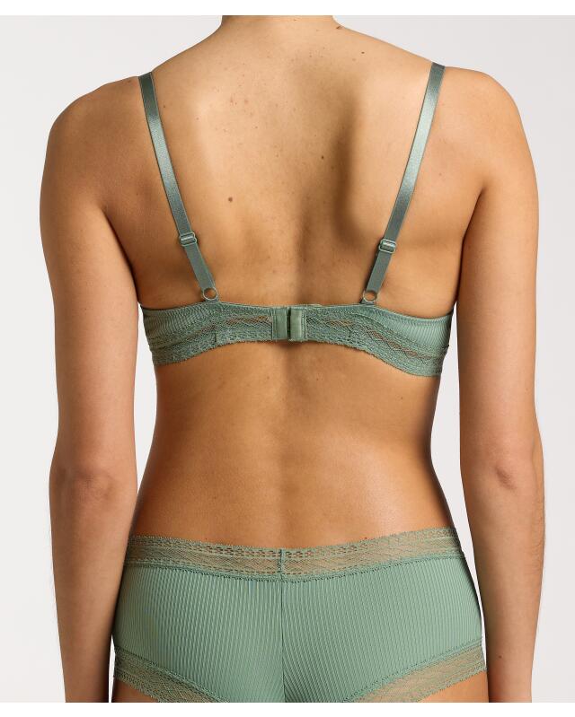 Soutien-gorge push-up côtelé femme, kaki (KiK Gerippter Push-up-BH (Khaki)) — KiK, produit allemand authentique au Maroc